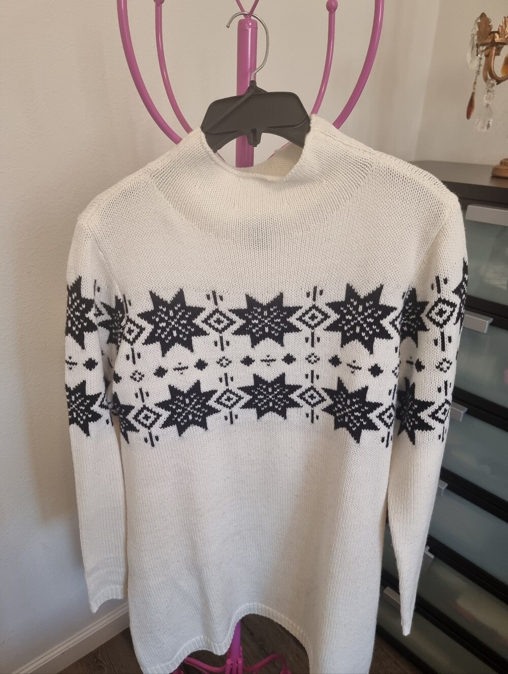 Women's Cream Nordic Star Knit Sweater